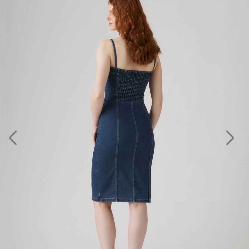 Levi's Strapless Dark Indigo Denim Dress - Picture 11 of 12